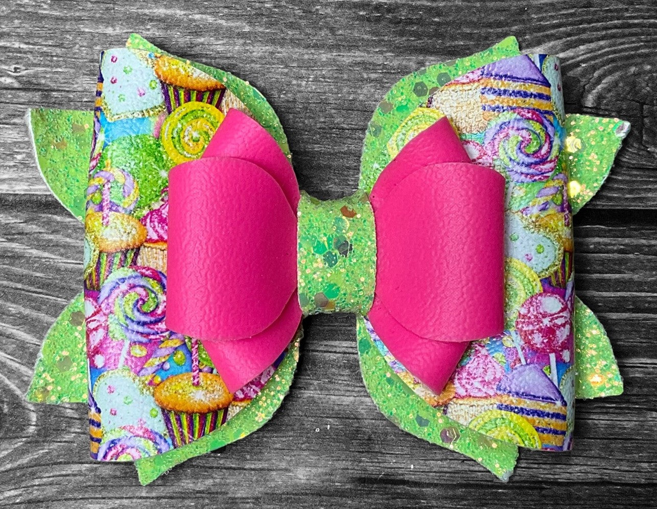4" Bright Colored Candy Hair Bow