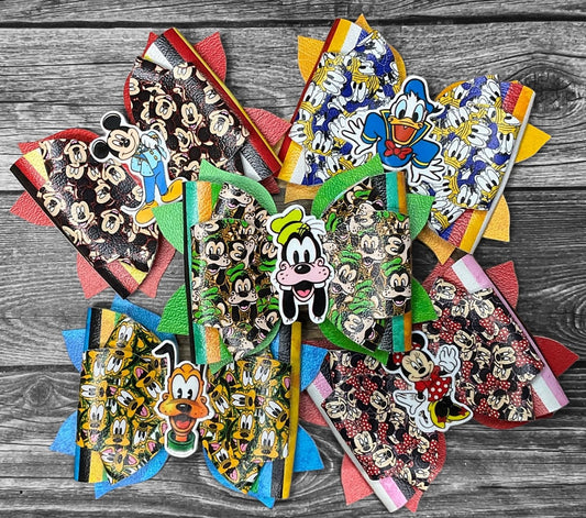 4" Mickey and Friends Hair Bows