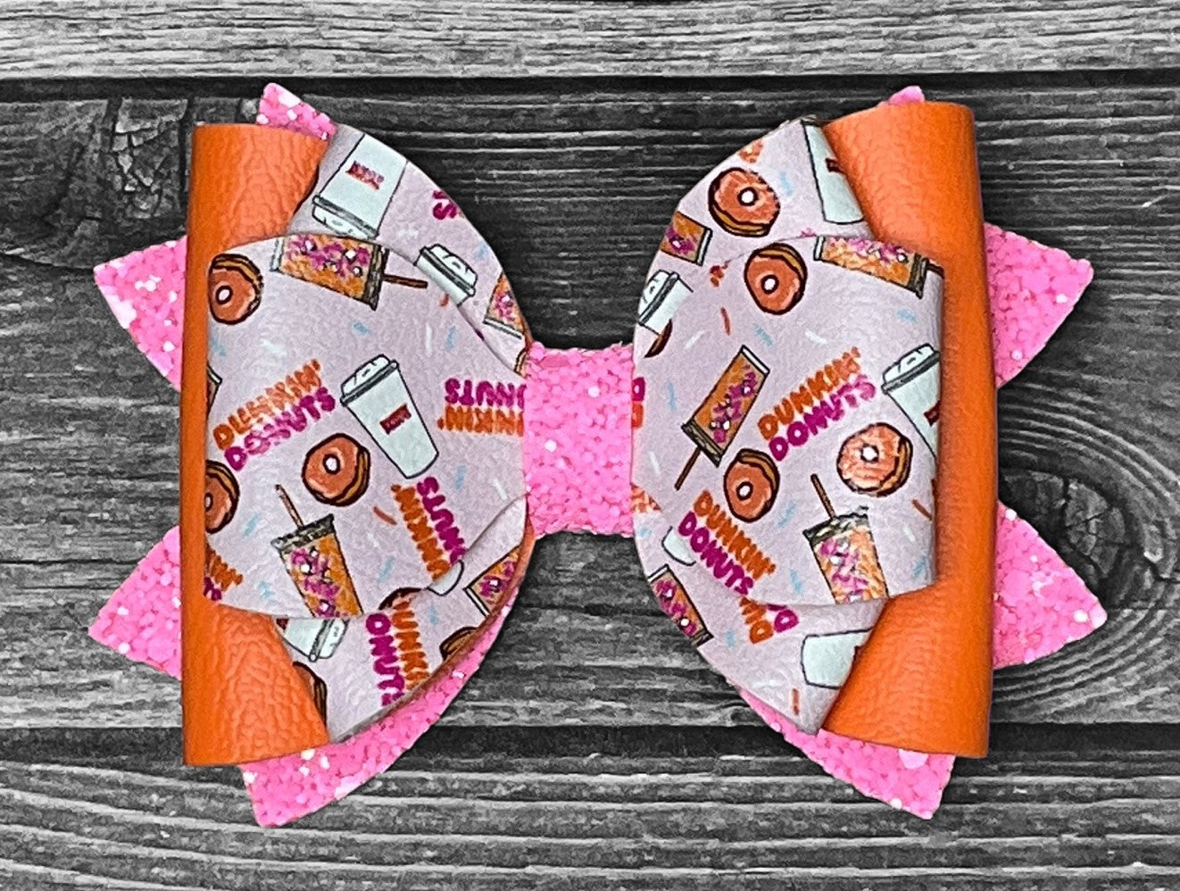 4" Dunkin Donuts Hair Bow