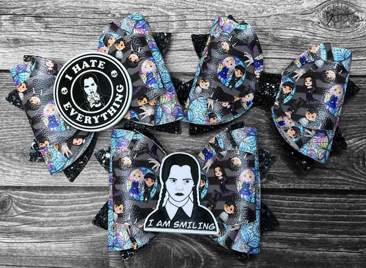 4" Wednesday Addams Hair Bows