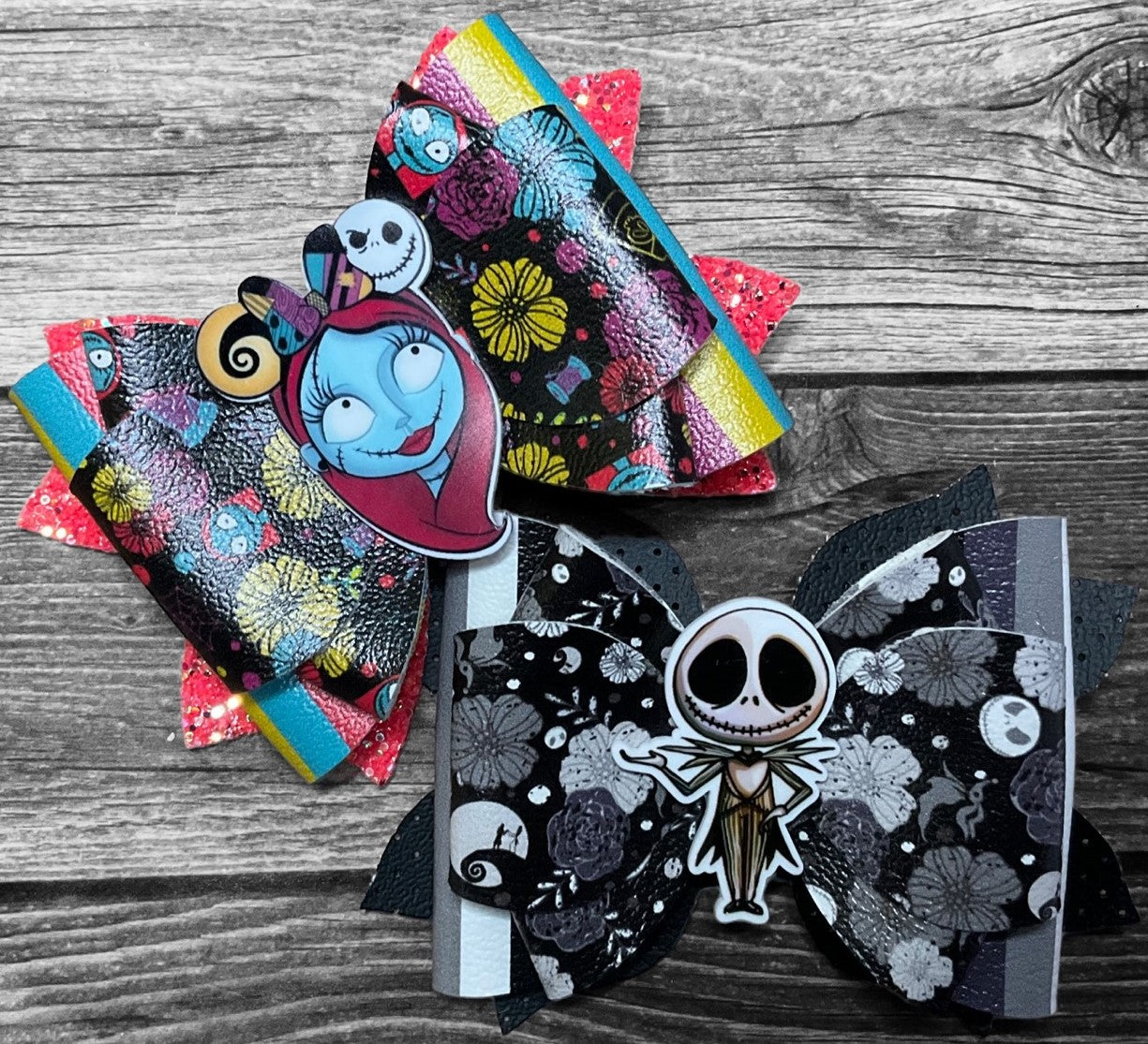 4" Jack & Sally Hair Bows