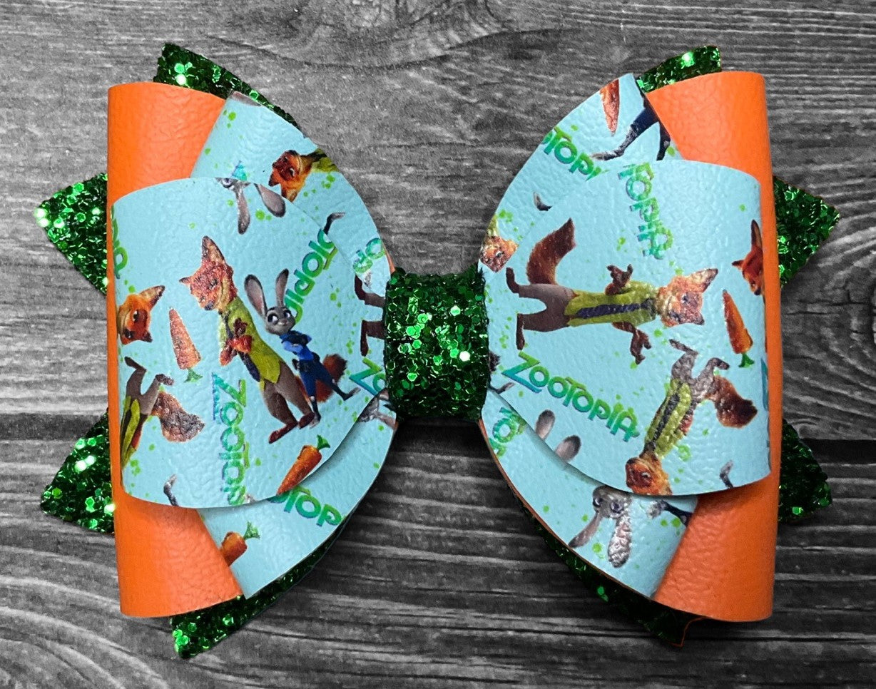 4" Zootopia Hair Bow