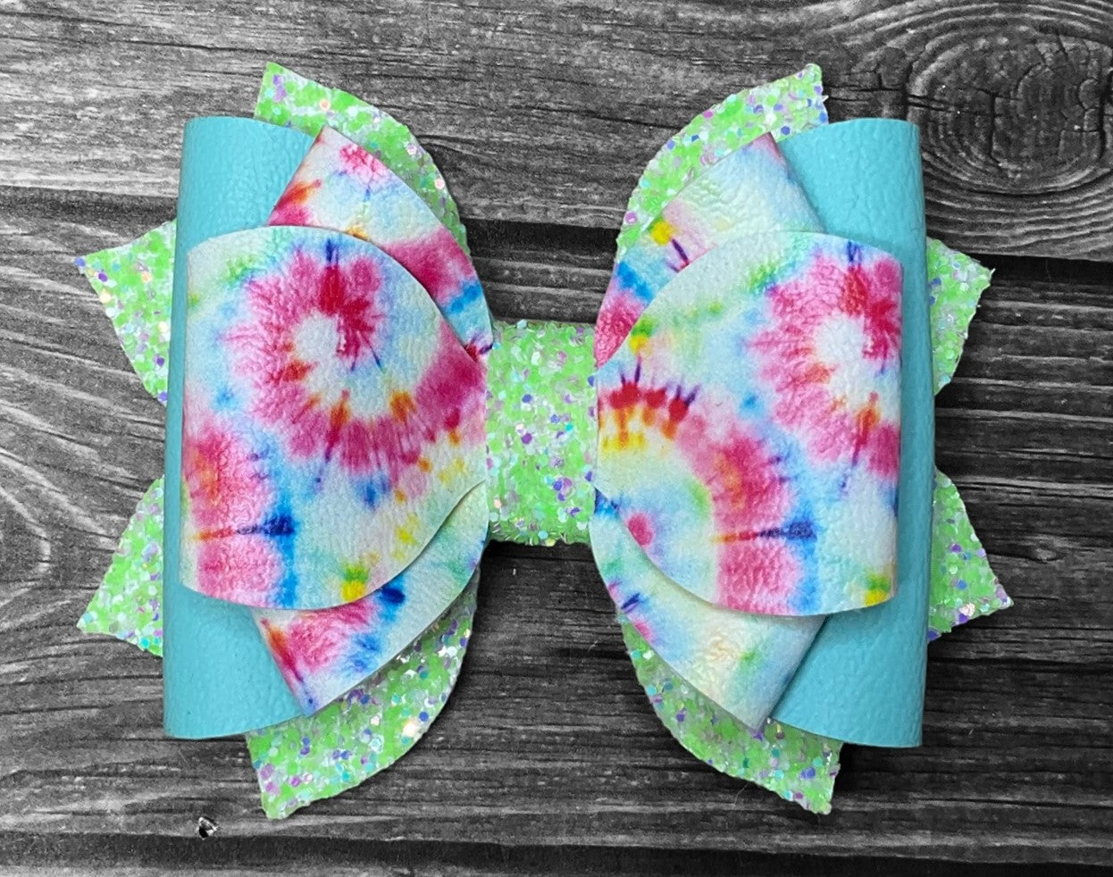 4" Tie Dye Hair Bow