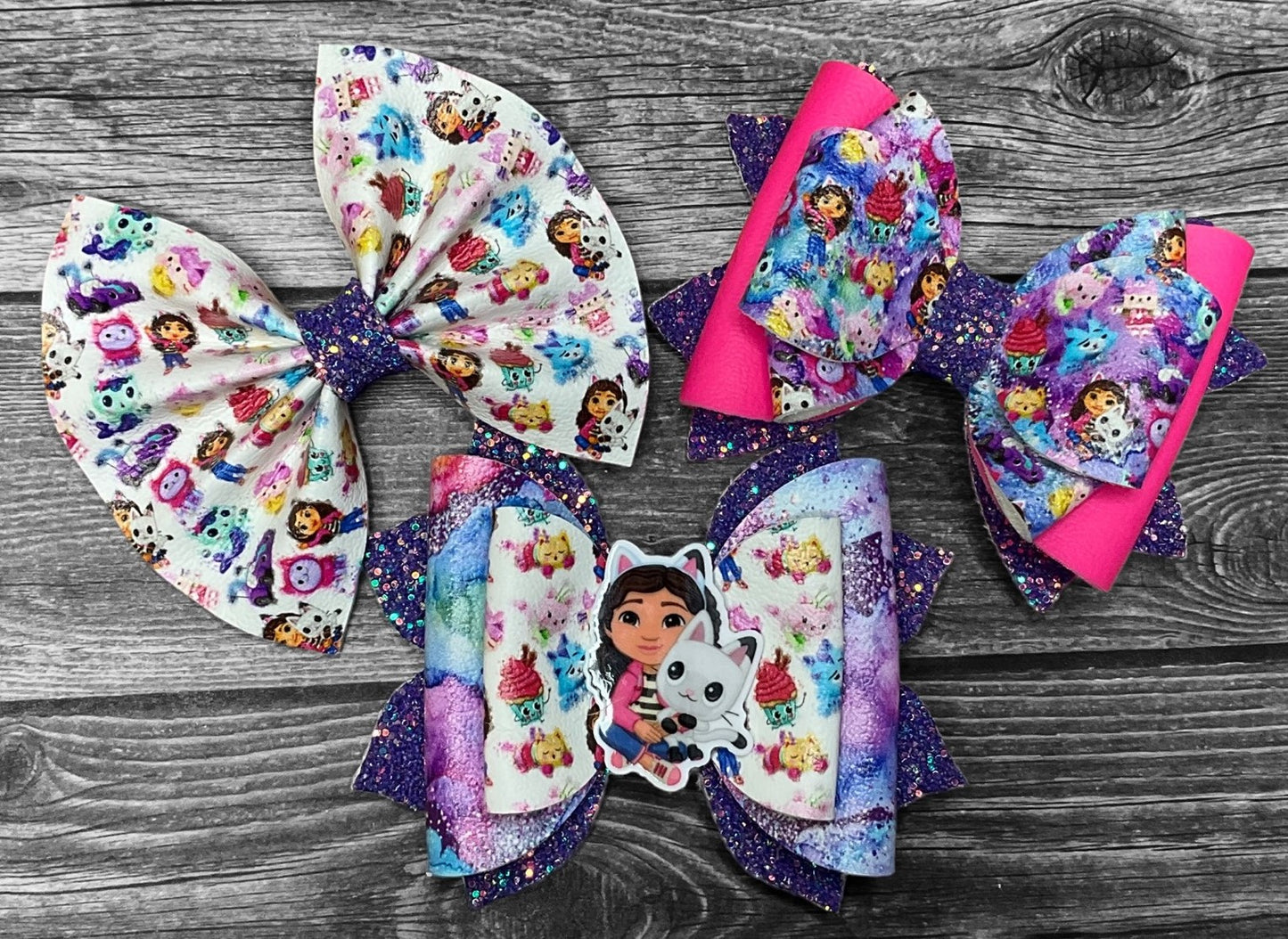 4" Gabby's Dollhouse Hair Bows