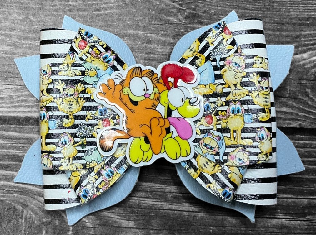 4" Garfield & Odie Hair Bow