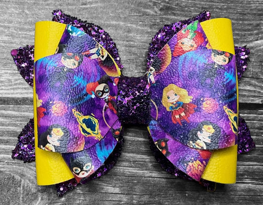 4" Female Superhero Hair Bows