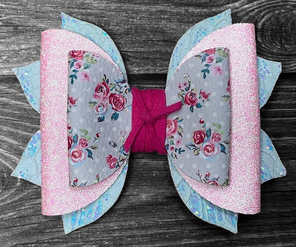 4" Spring Floral Hair Bows