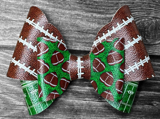 4" Football Hair Bow