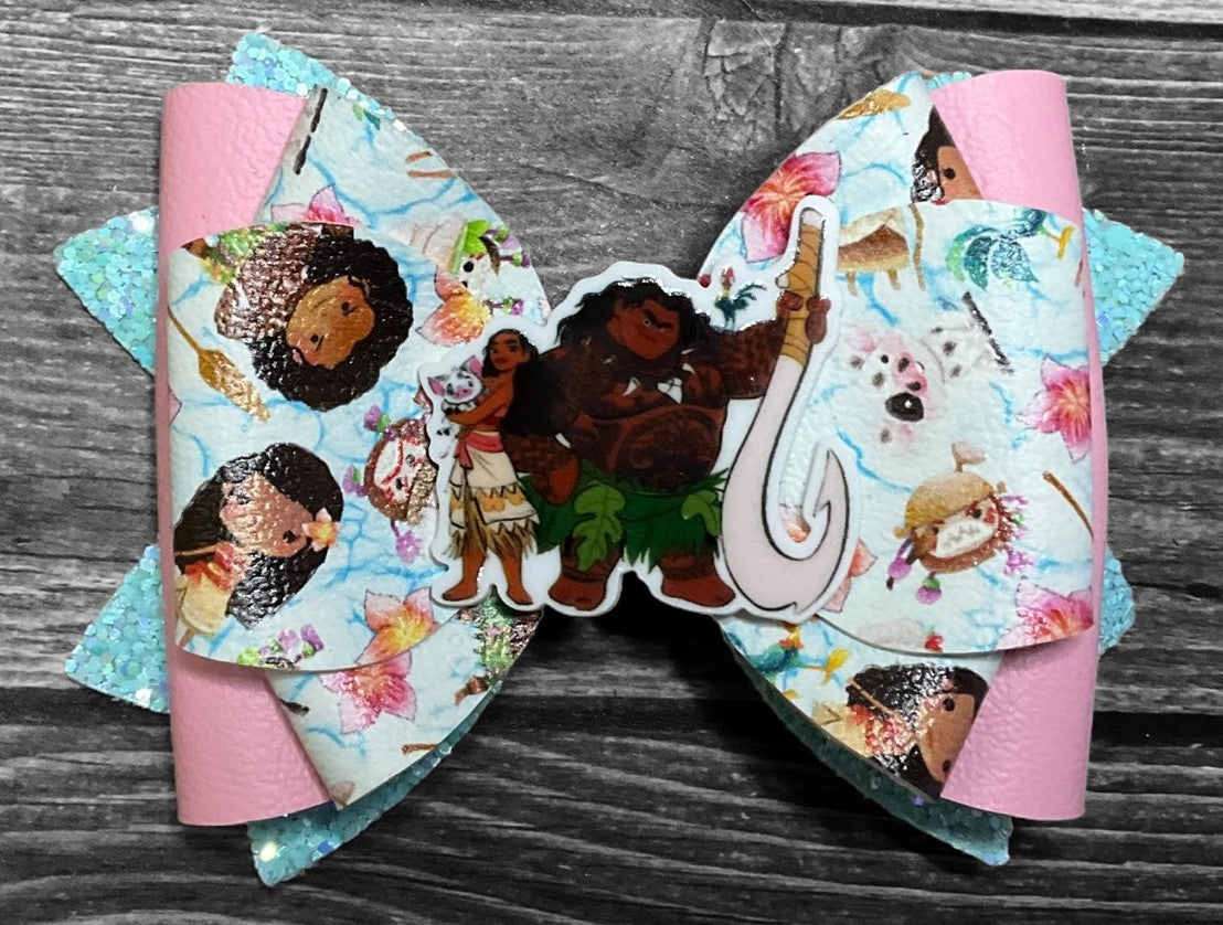 4" Moana & Friends Hair Bow