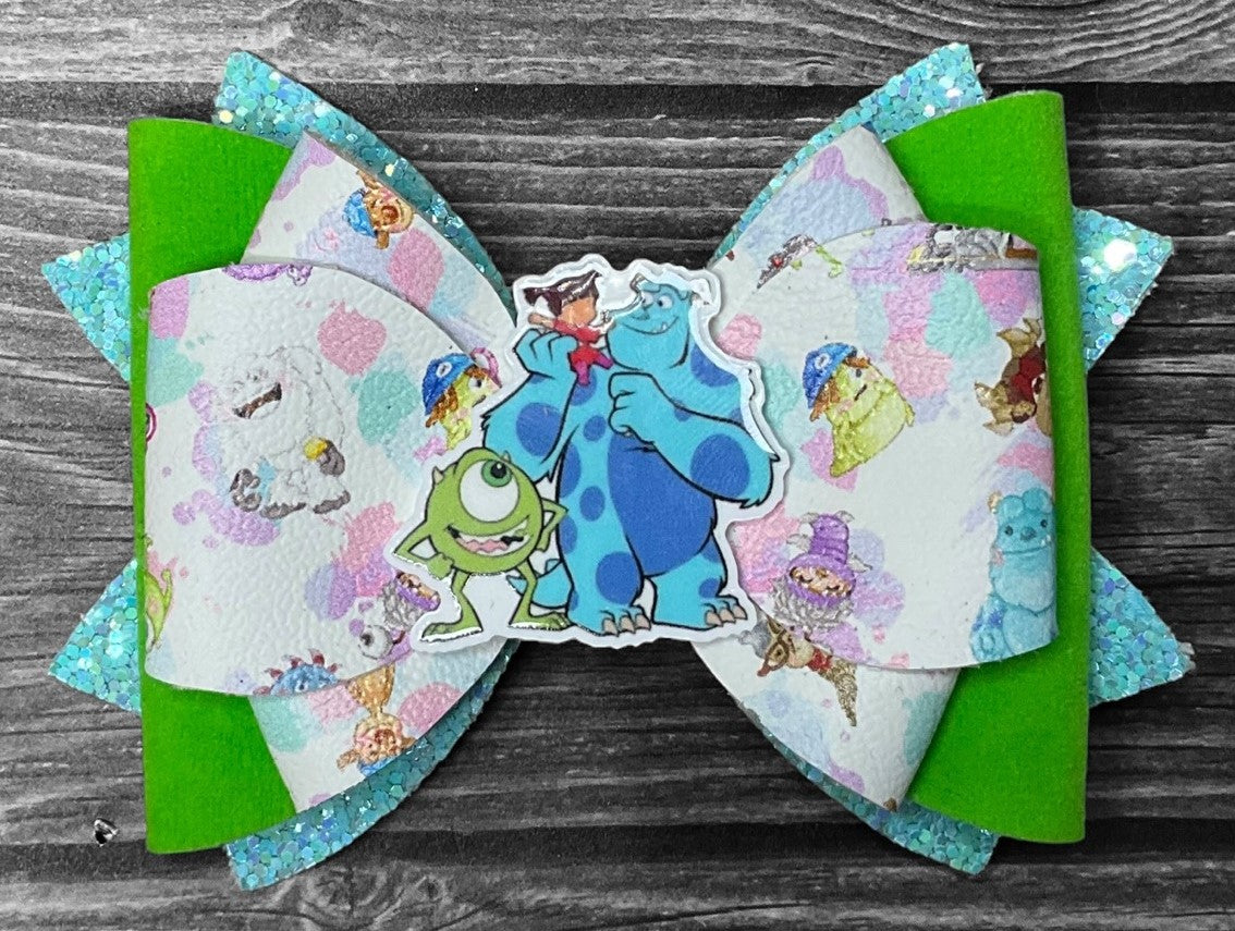 4" Monsters Inc Hair Bow