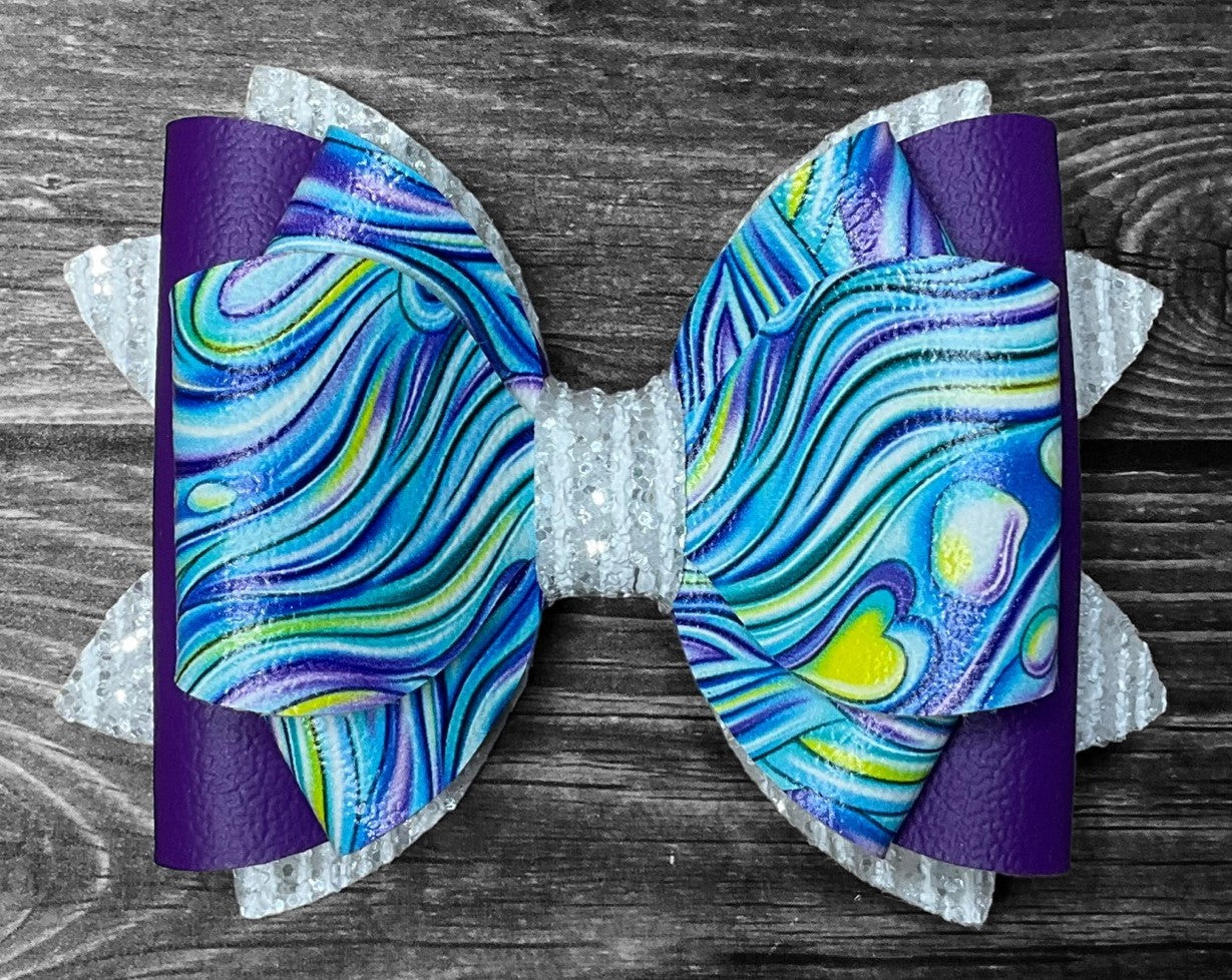 4" Swirls Hair Bow