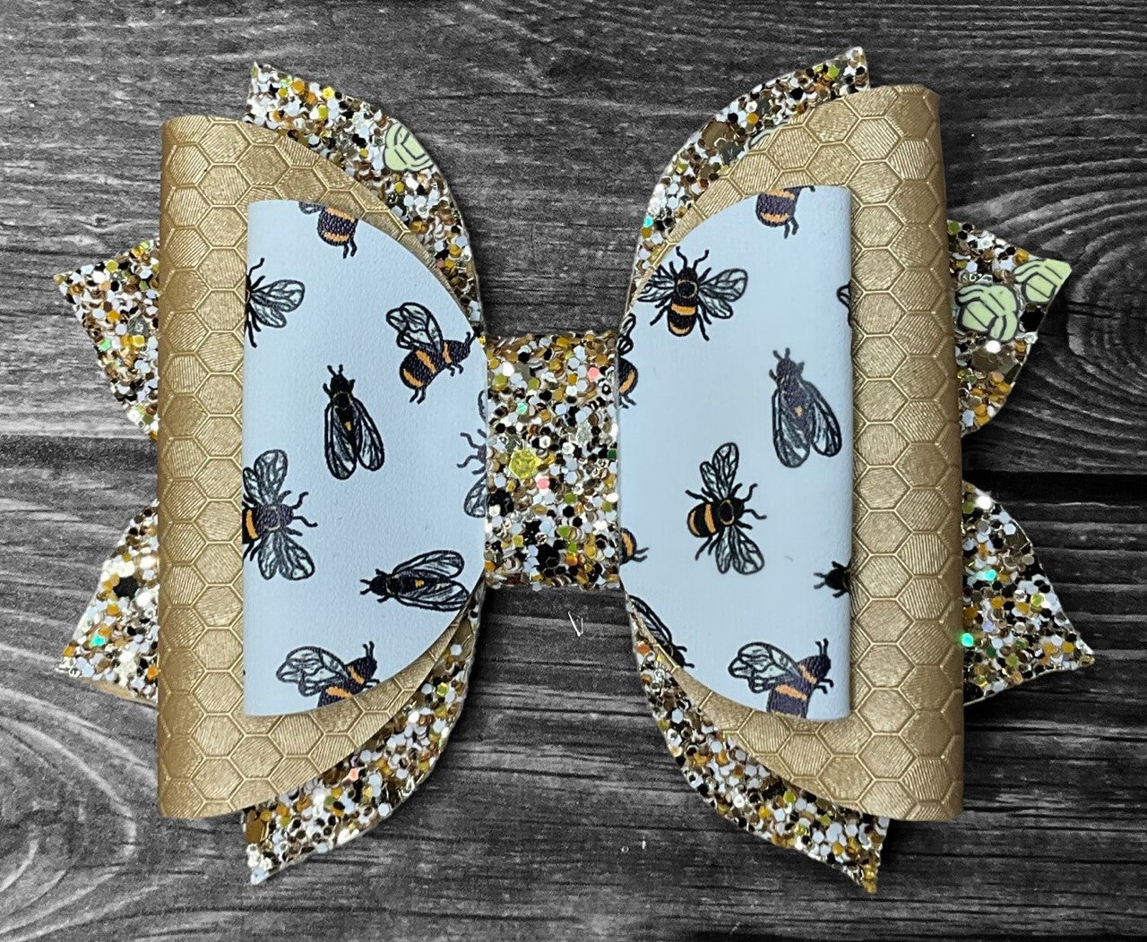 4" Classic Bees Hair Bow