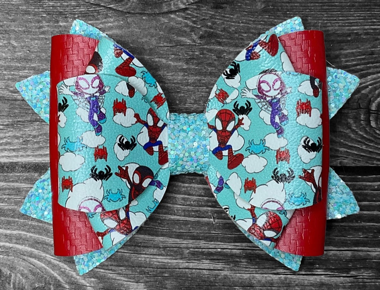 4" Spidey Team Hair Bow