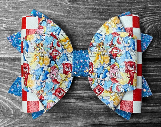 4" Sonic The Hedgehog Hair Bow