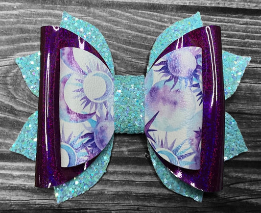 4" Sun and Moon Hair Bow