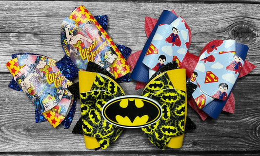 4" DC Super Hero Hair Bows