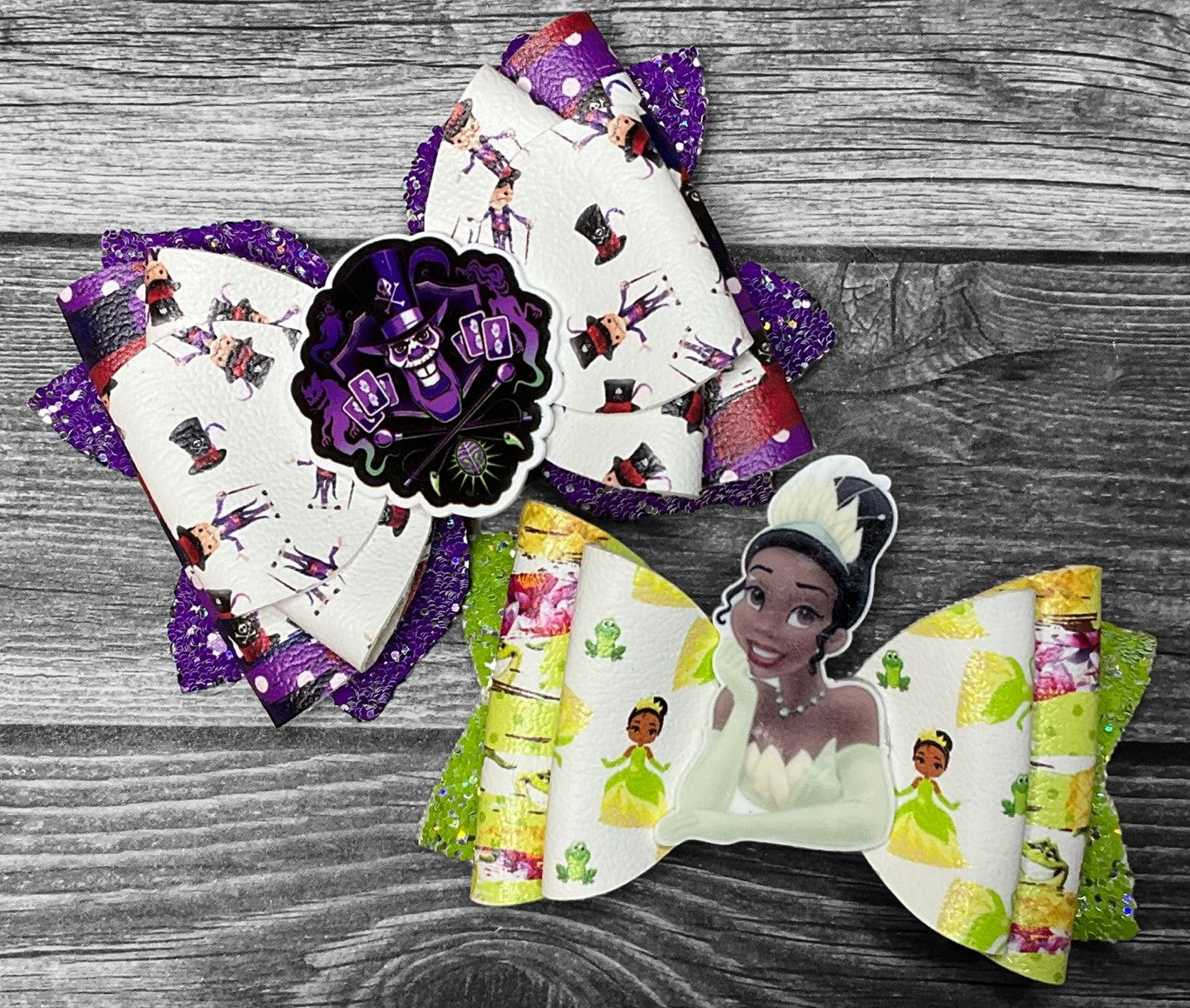 4" Tiana & Dr Facilier Hair Bow