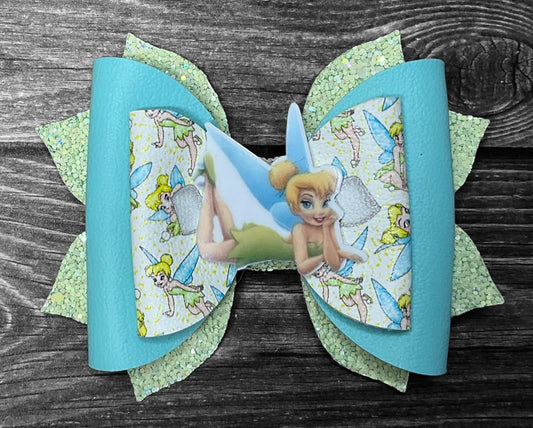 4" Tinkerbell Hair Bow