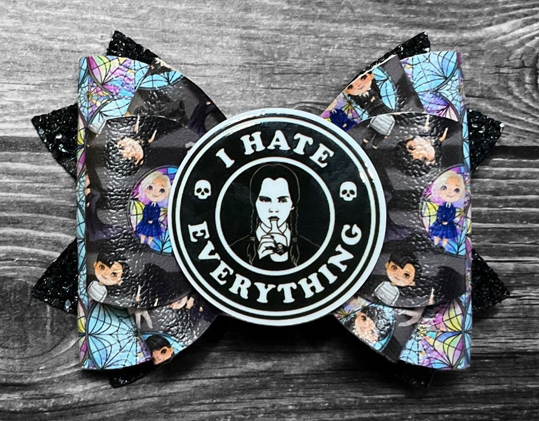 4" Wednesday Addams Hair Bows