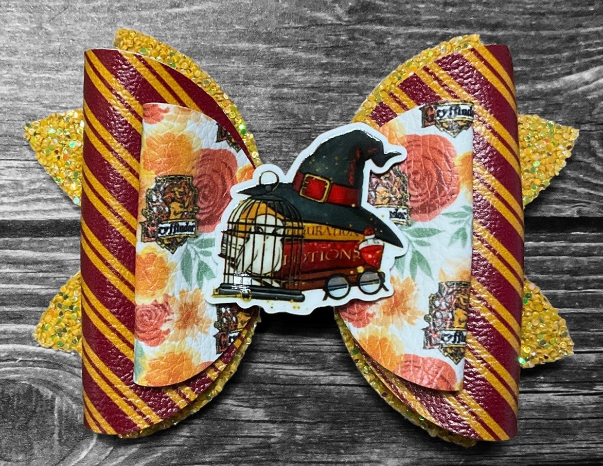 4" Hogwarts Houses Hair Bows